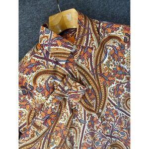 CO-OP Hipster Loud Paisley Button Down Shirt Cotton Made in Italy Mens Size M